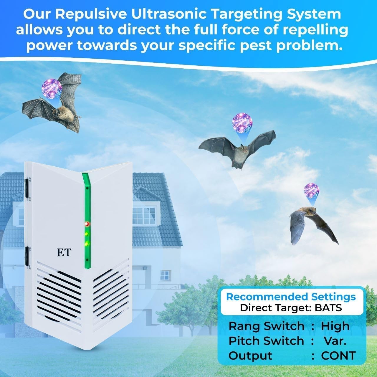 Compact ET Pest Control Unit – High Impact Sound and Electromagnetic Repellent