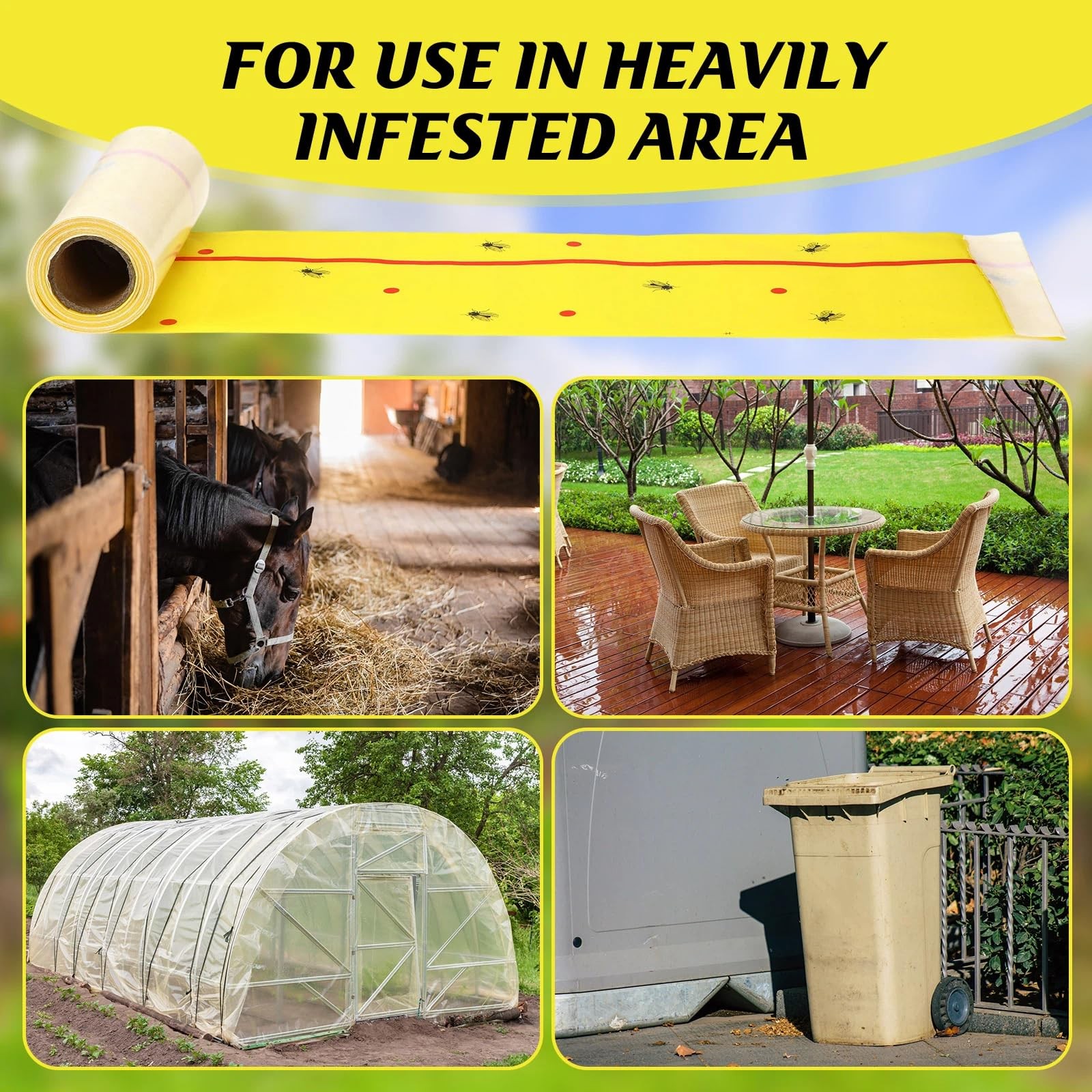 12 Rolls (30 Feet Each) Spotted Lantern Fly Tree Trap Outdoor Fruit Fly Stick…