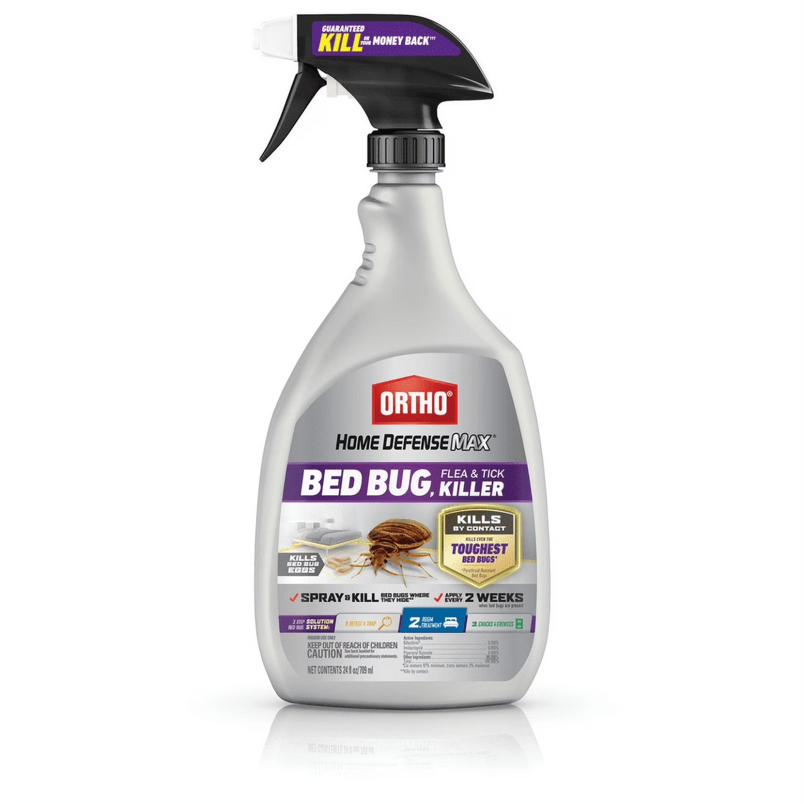 Home Defense Max Bed Bug, Flea & Tick Killer, 24 oz, Kills Bed Bugs