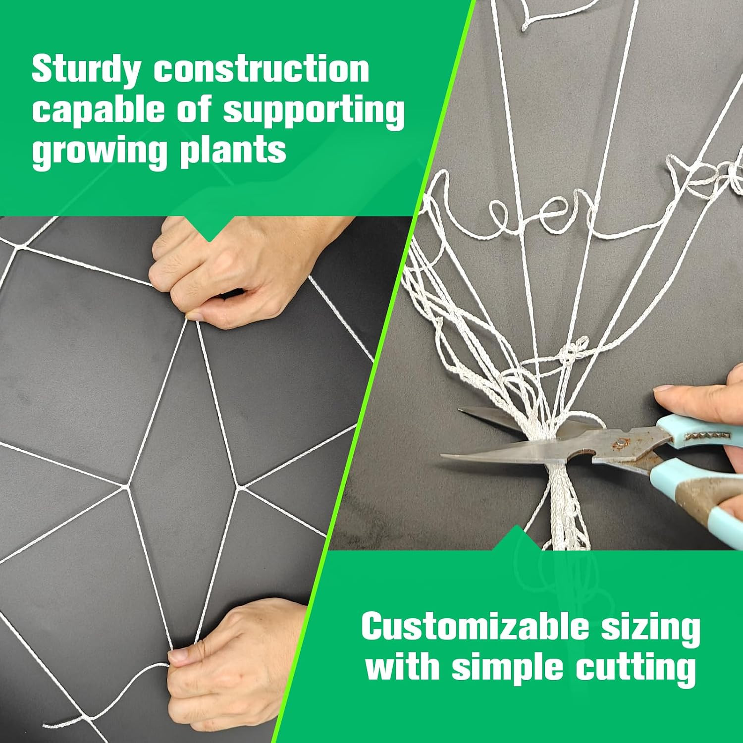 Trellis Netting 5 X 350 Ft – Polyester, 6X6 in Soft Mesh, Heavy Duty Garden