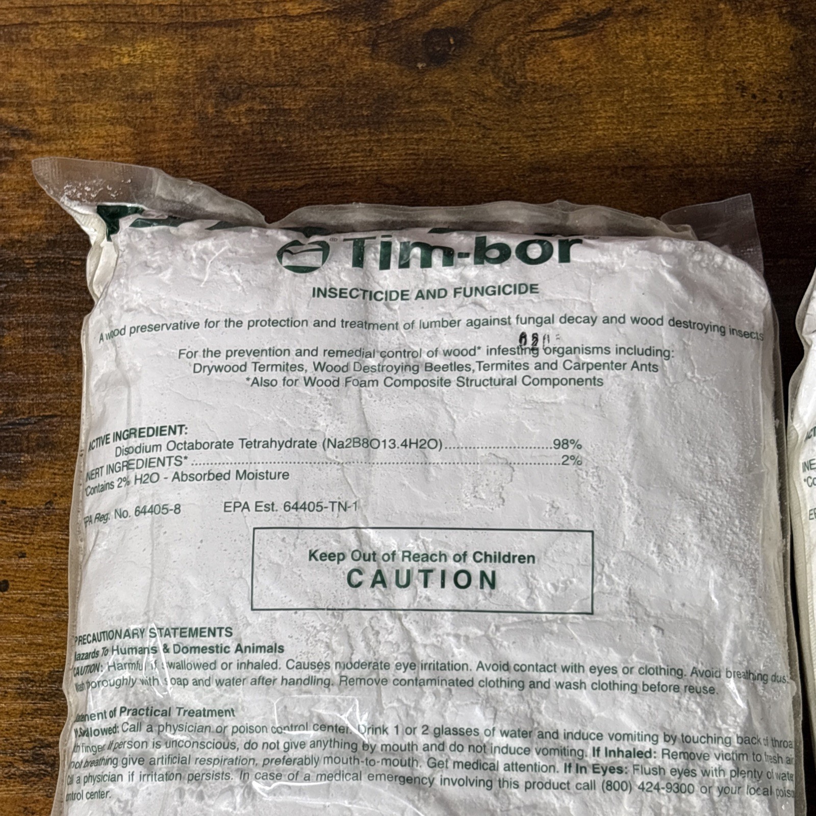 1.0 LB Tim-bor Insecticide Fungicide Wood Preservative Termite Control Lot Of 2