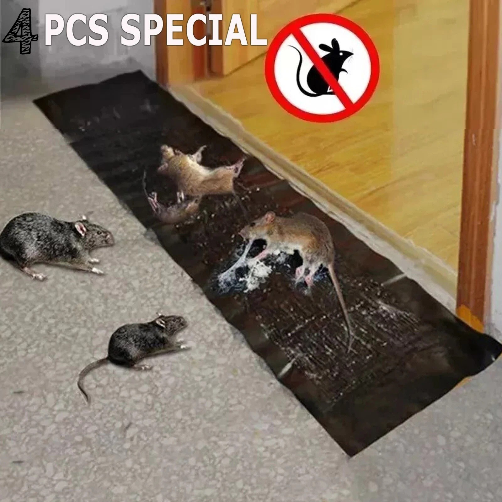 Large Mice Mouse Glue Traps Rodent Catcher Rat Board indoor Super Sticky 4 Pack