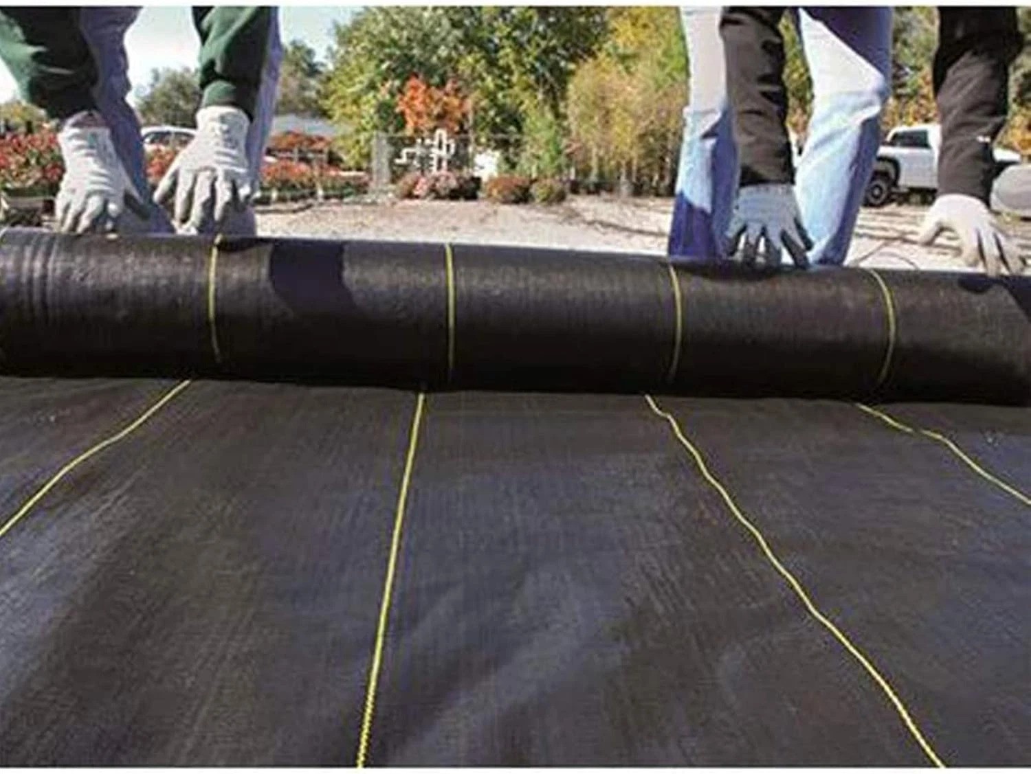 Dewitt Sunbelt Weed Barrier Fabric 3.2 oz, 4 x 100 Feet – Heavy-Duty Ground C…