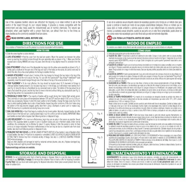 Spectracide Bag-A-Bug Japanese Beetle Outdoor Pheromone scent Bag Insect Trap