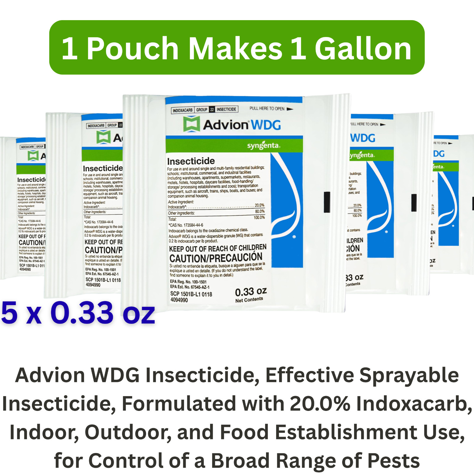 Syngenta WDG Insecticide 0.33 oz Pack of 5 Ant Roach Termite Killer