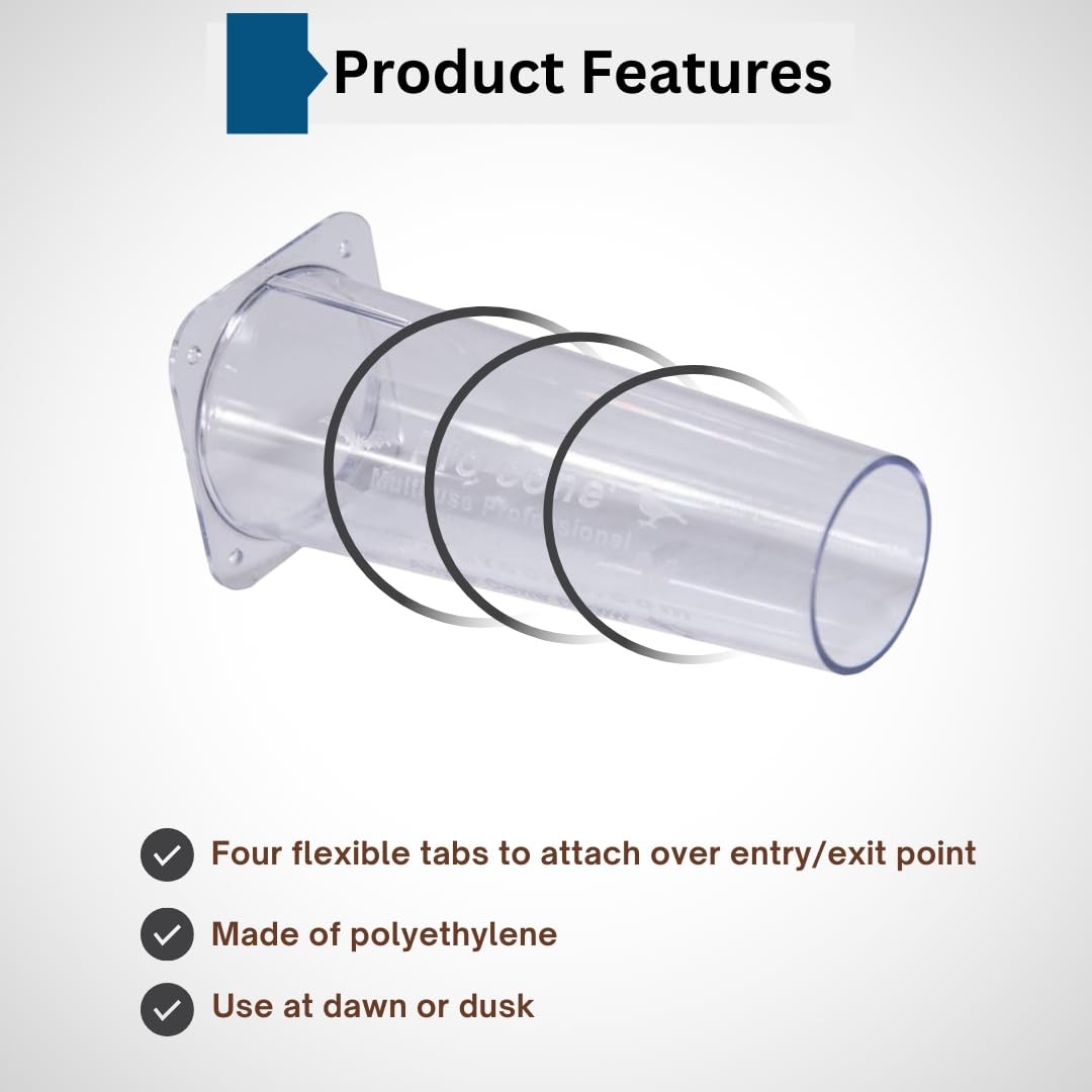 Pro-Cone One-Way Bat Excluder – Clear Polycarbonate Wildlife Exclusion Device…