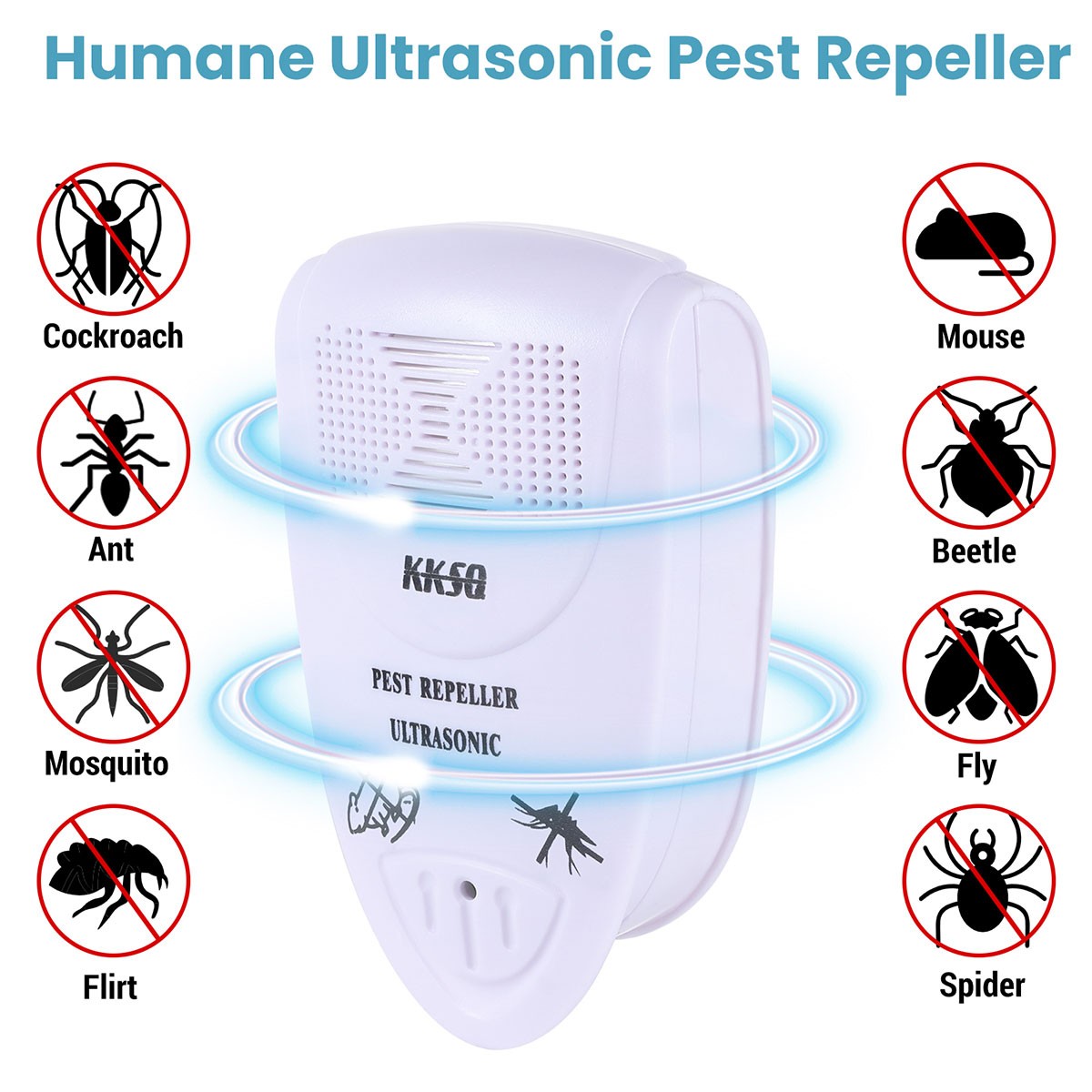Ultrasonic Anti Rat Mouse Bug Mosquito Flea Pest Cockroach Mice Repeller US Plug