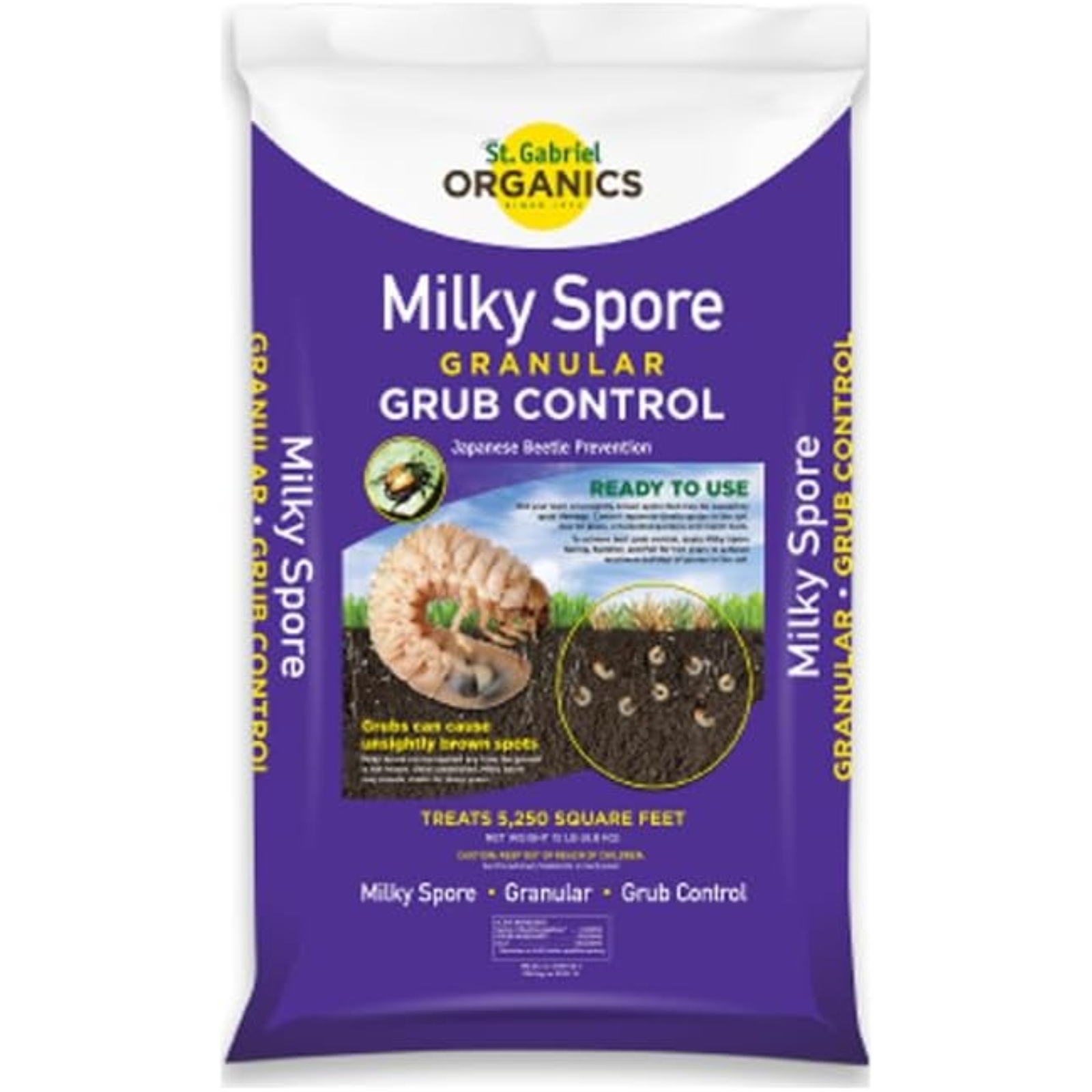 St. Gabriel Organics Milky Spore Japanese Beetle Grub Killer Granules, 15lb