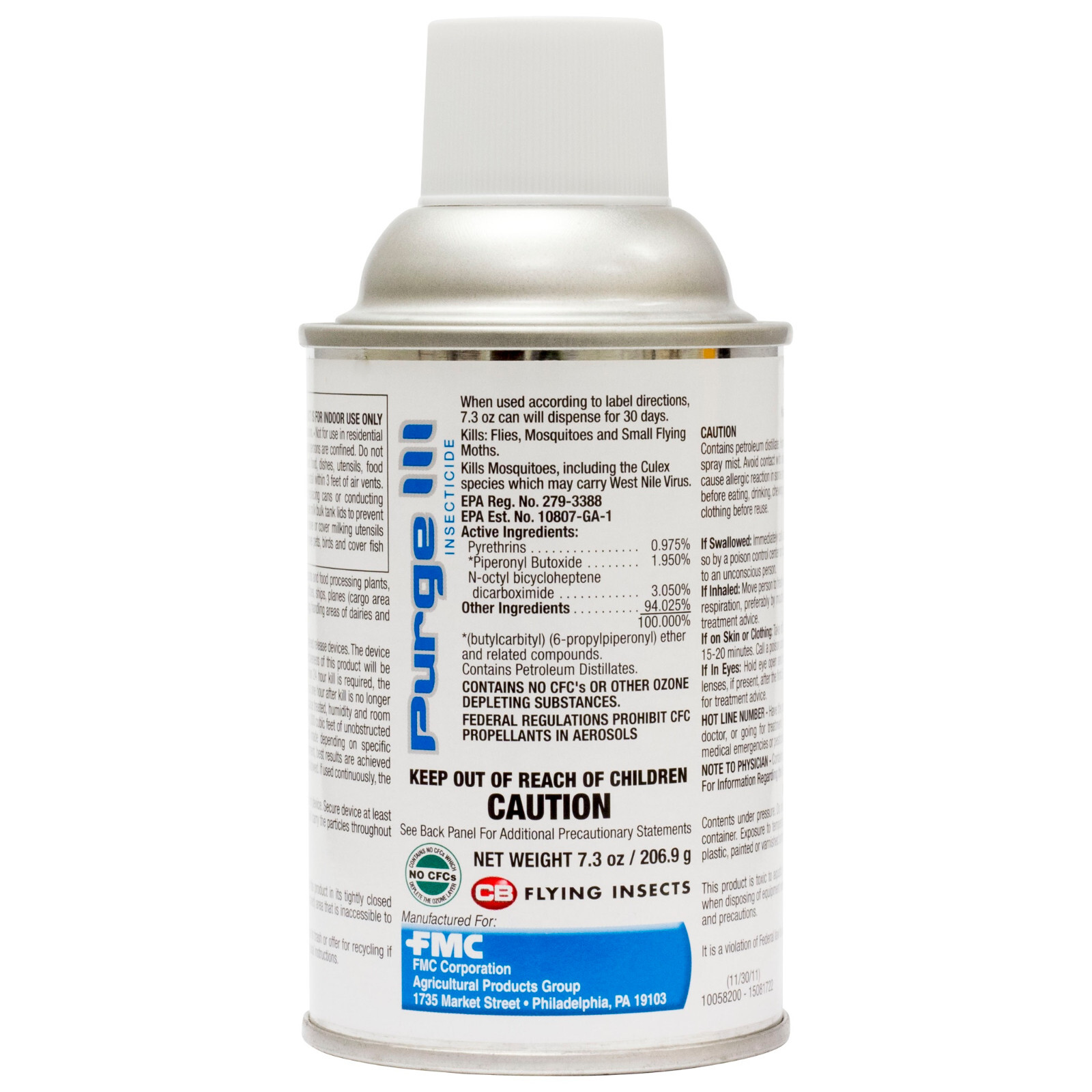 Purge III Metered Aerosol 7.3 oz ( 12 Cans ) For Use In Automatic Dispensers