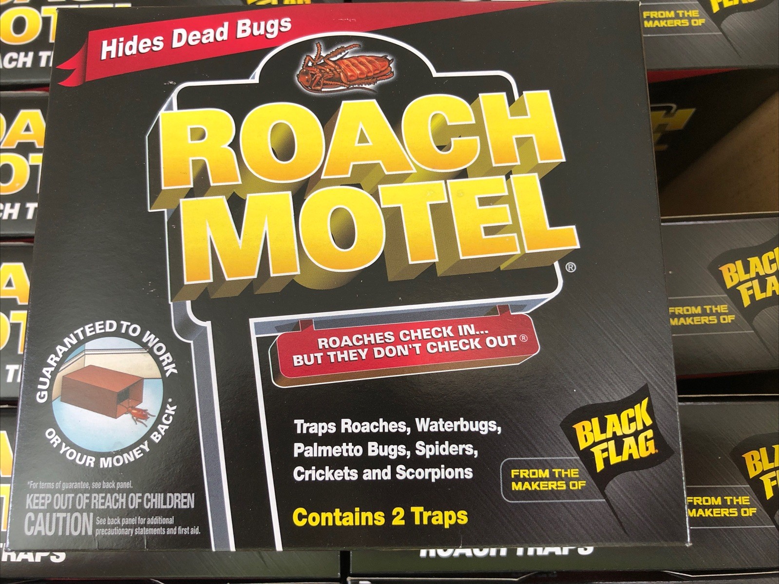 Case Of 12 (2packs) Black Flag Roach Motel Traps, Twelve 2-Count