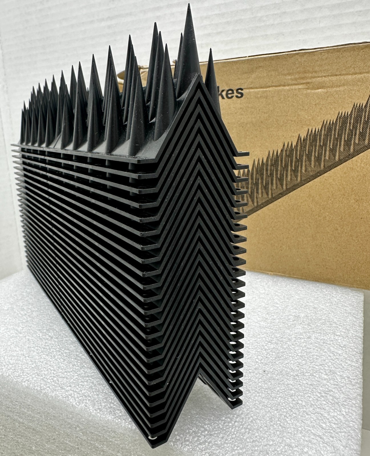 24pcs Bird Spikes Black Model NC-20 Deterrent For Small Birds Rabbit Squirrel
