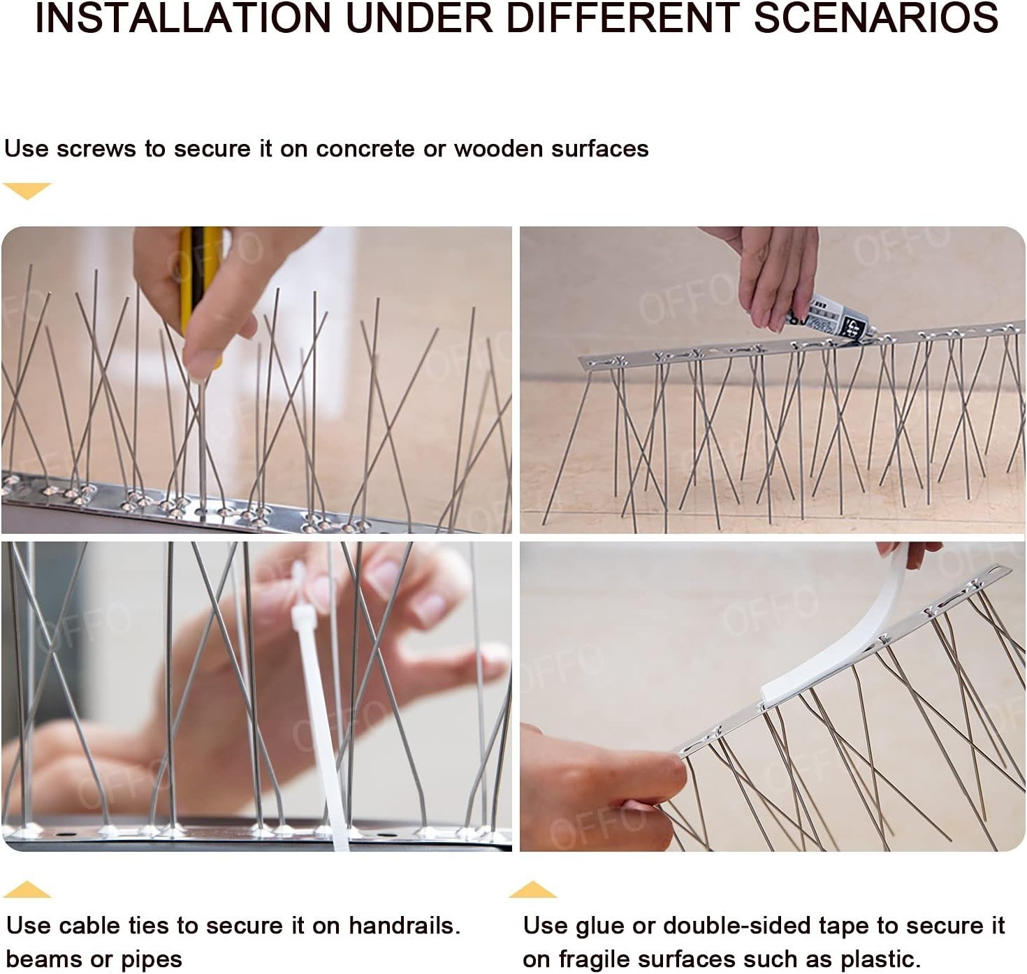Durable 38.3ft Bird Spikes with Stainless Steel – Modern Defense Against Pigeons