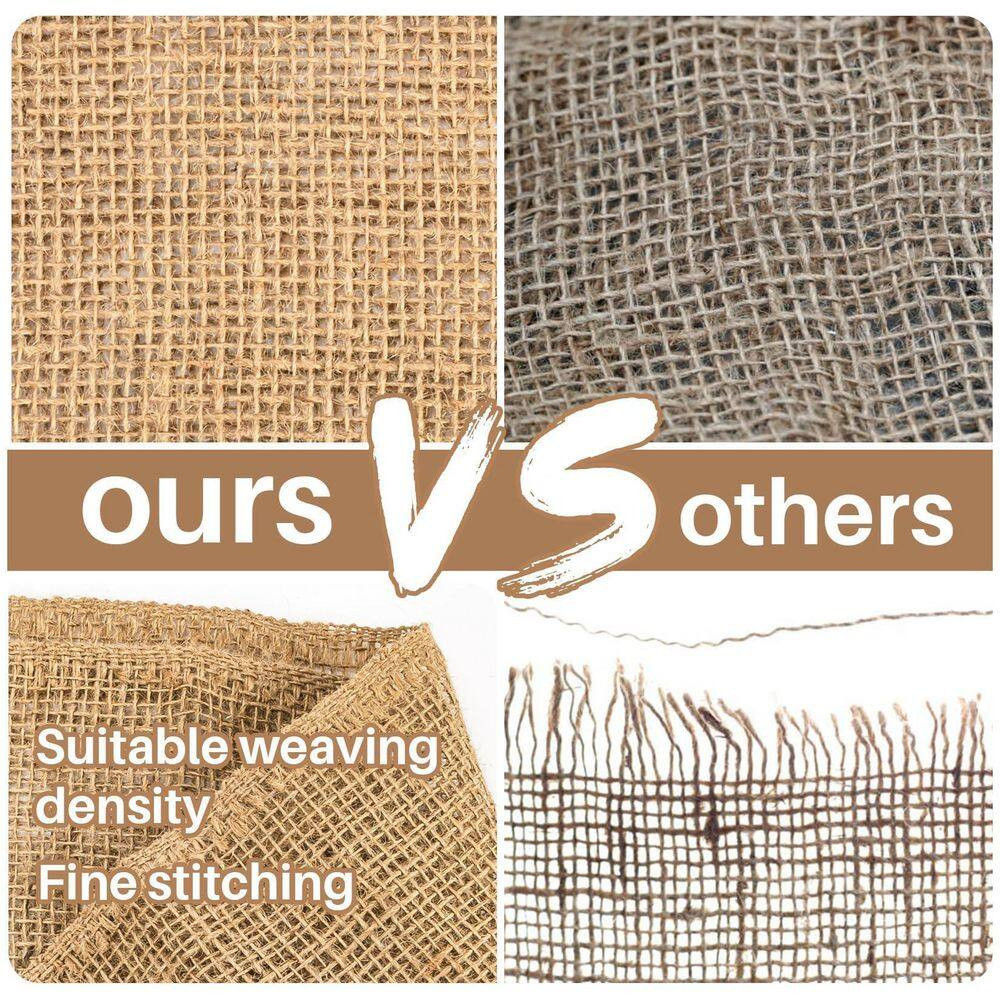 40 In. X 13 Ft. Natural Jute Burlap Fabric Roll Rectangular Outdoor Garden Wrap