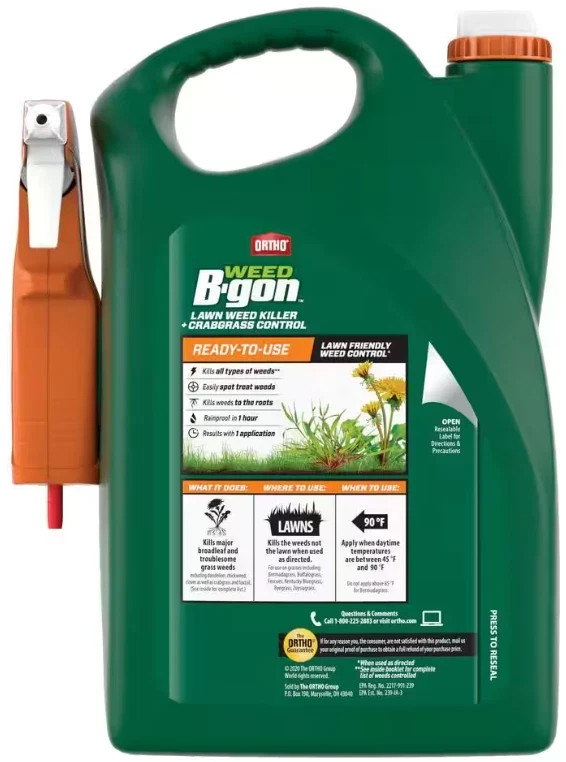 Ortho Weed B-gon Lawn Weed Killer Won’t Harm The Lawn with Trigger Sprayer 1 Gal
