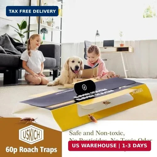 20 Pack Roach Traps, Cockroach Traps Indoor Home, Glue Roach Traps, Child & Pets