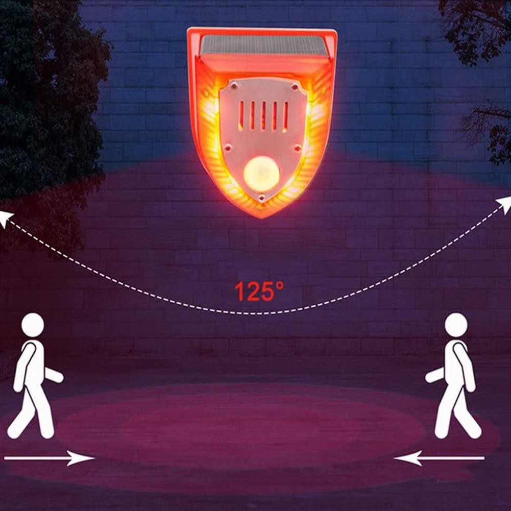 4PCS Solar Outdoor Motion Sensor Alarm-129db Dog Barking & Gunshot USB Charge
