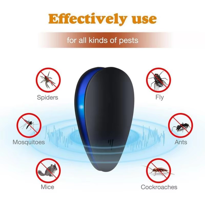 6pcs Electronic Pest Repeller Plug In Ultrasonic and Sonic Reject Bats Mouse Rat