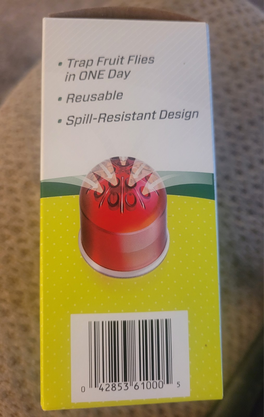 RESCUE! Reusable Spill-Resistant Fruit Fly Trap, Red, 2 Pack