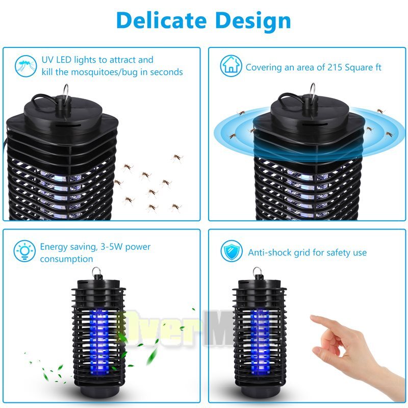 Indoor Zapper Electric Insect Fly Pest Bug Gnat and Mosquito Bug Trap Lamp