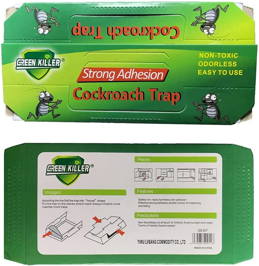 Roach Traps Indoor 10Pack, Sticky Traps for Cockroaches Indoor Home, Sticky Glue