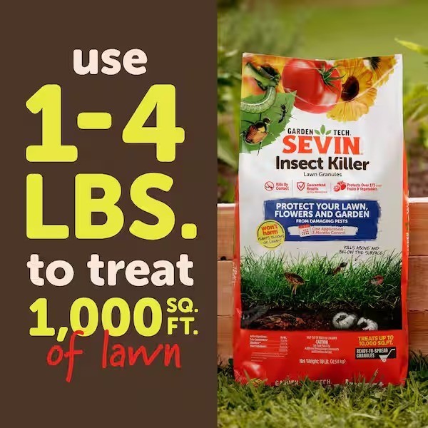 Sevin 20lbs Upto 20,000 sq ft. Lawn & Garden Insect Killer Ready to Use Granules