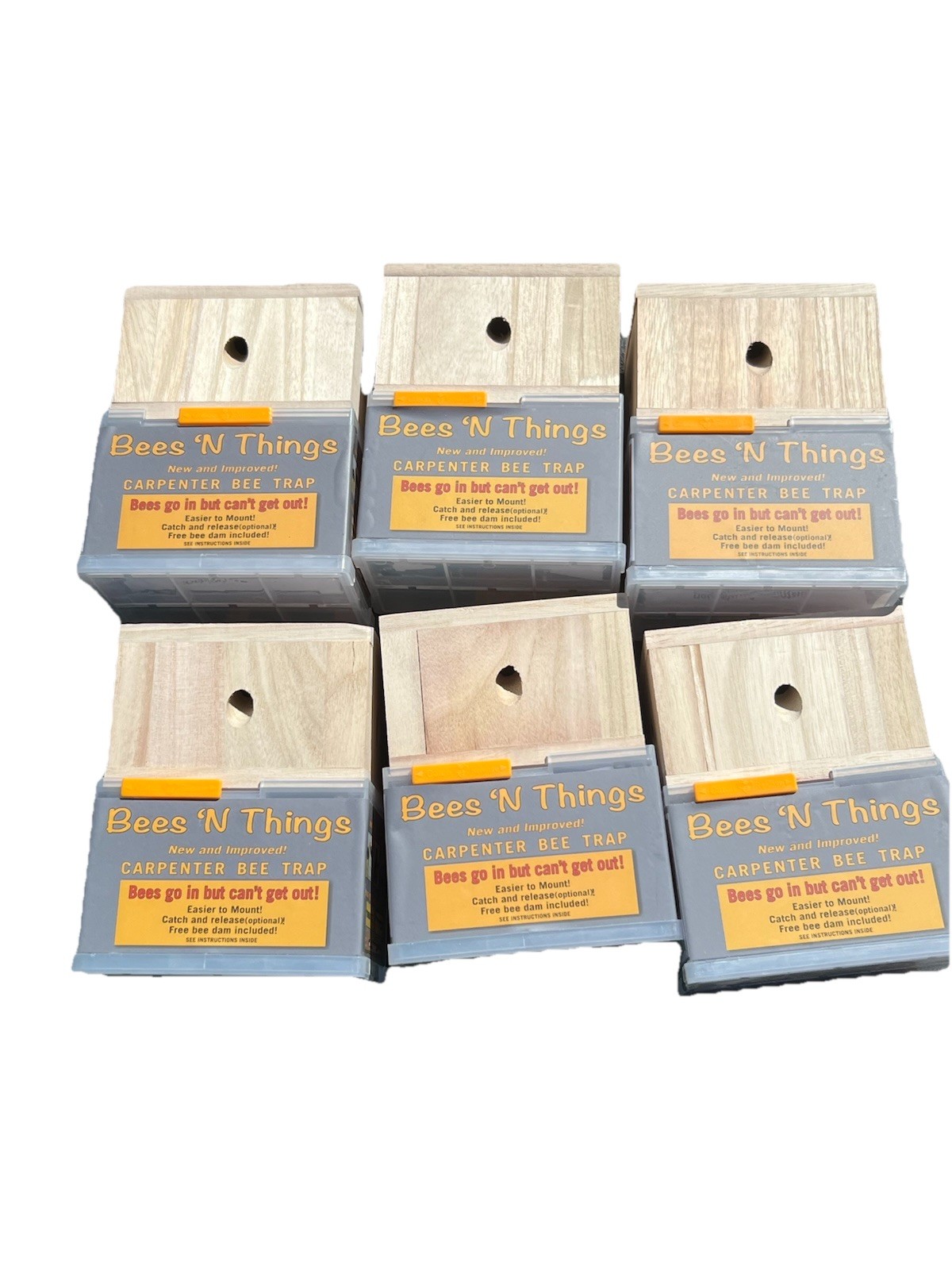 New Bees ‘N Things Outdoor Carpenter Bee Traps – Lot of 6