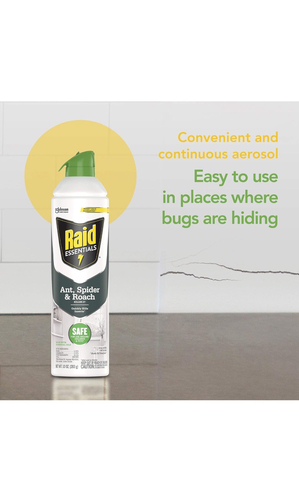 Raid Essentials Ant Spider and Roach Killer Aerosol Spray ( 6pc )