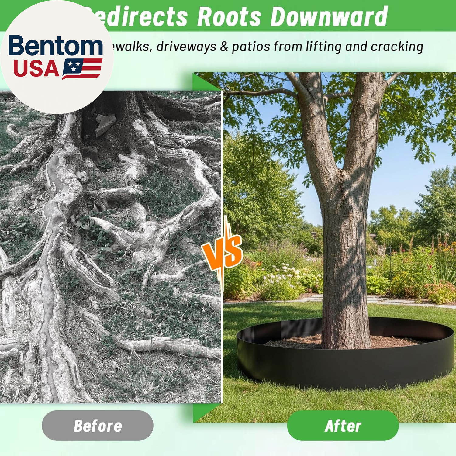 Tree Root Barrier 12In X 20Ft X 60Mil, Heavy-Duty Recycled HDPE Root Blocker Rol