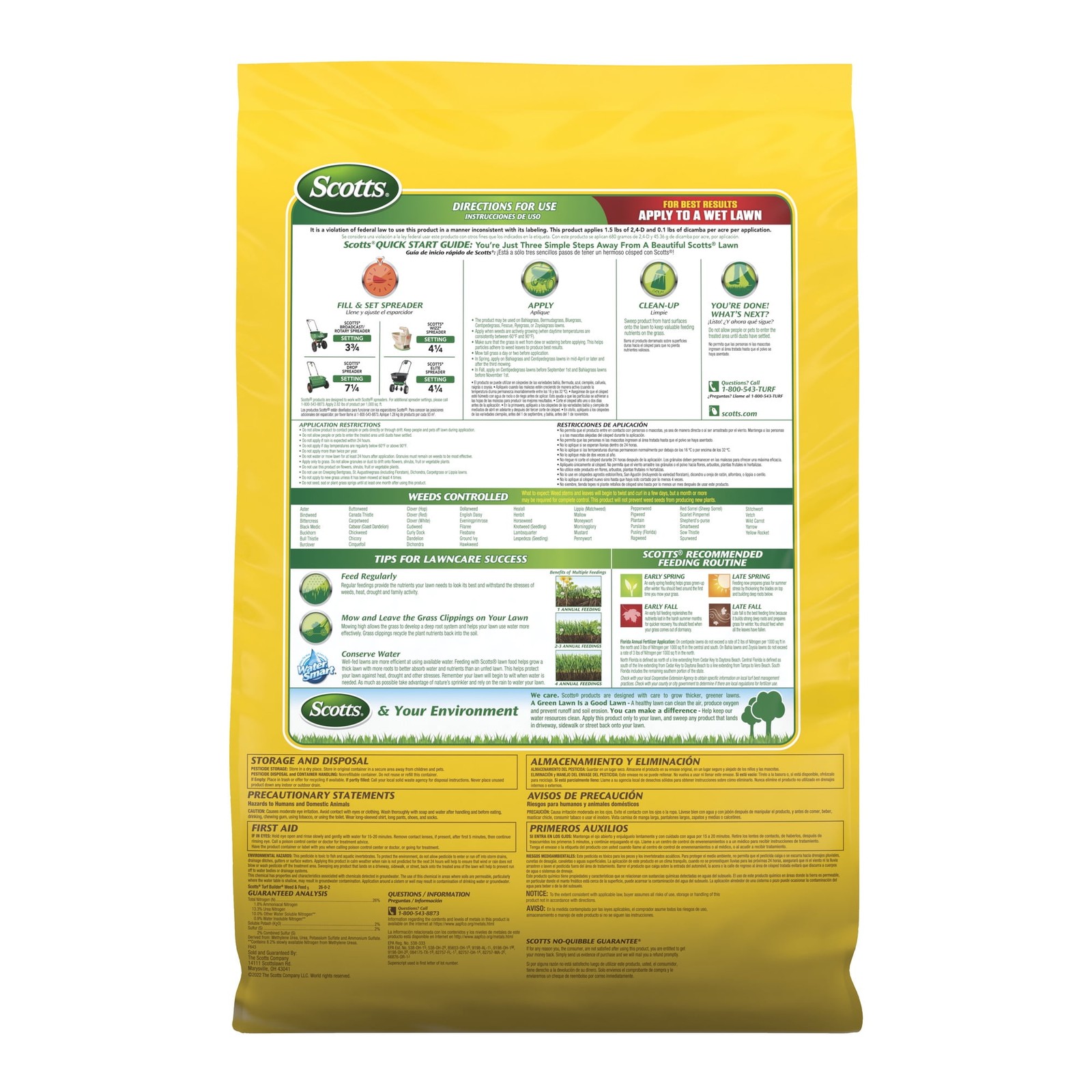 Scotts Turf Builder Weed & Feed – 11.32lb, Covers 4,000 sq ft