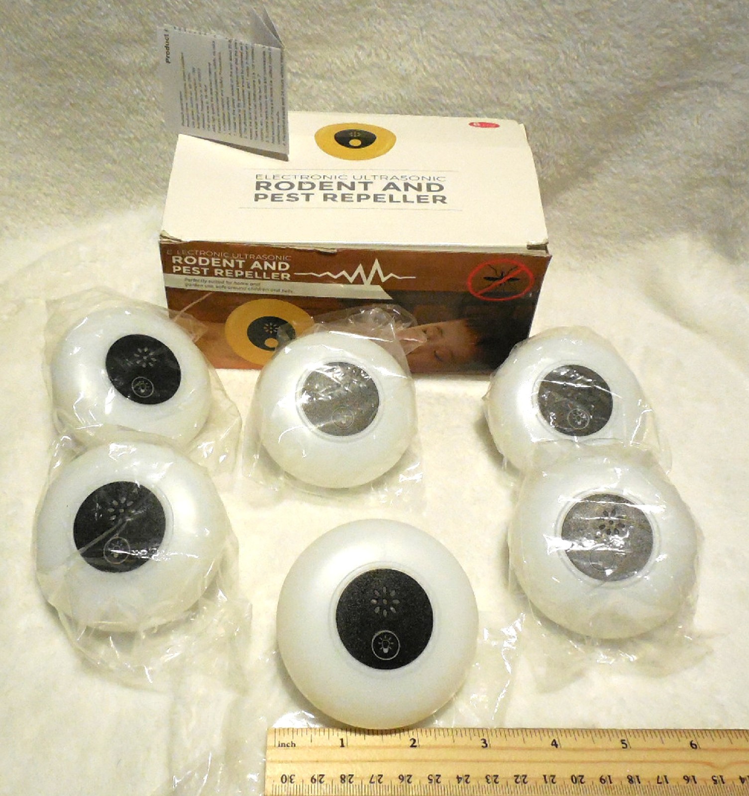 6 Electronic Pest Repeller Plug In Electronic Ultrasonic Mouse Insects Nighlite