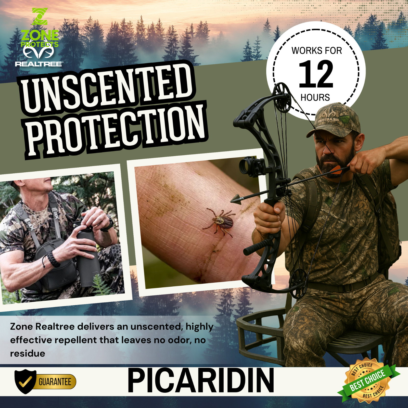 Zone Realtree Complete Insect Control; Picaridin Repellent + Permethrin Sprays