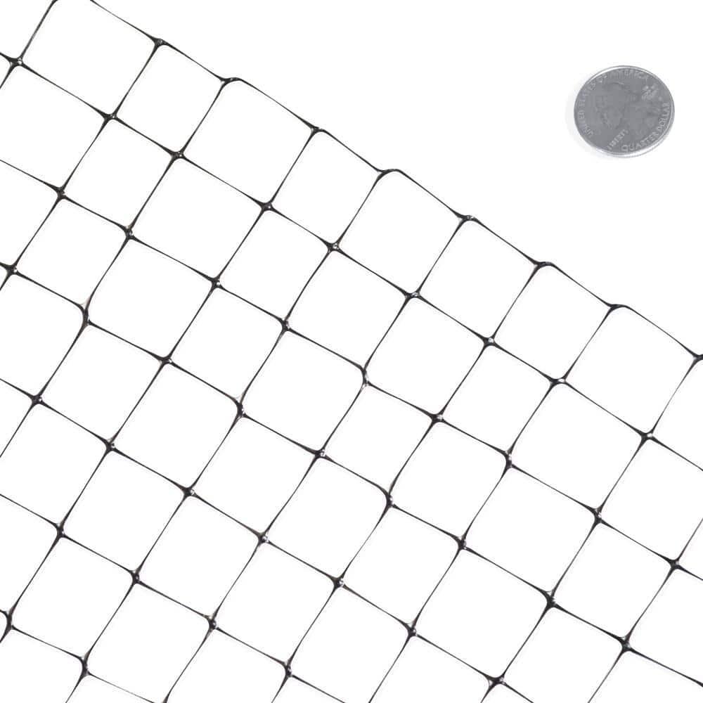 7 ft. x 100 ft. x 3/4 in.. Black Plastic Bird Netting for Vegetable Tree & Fruit