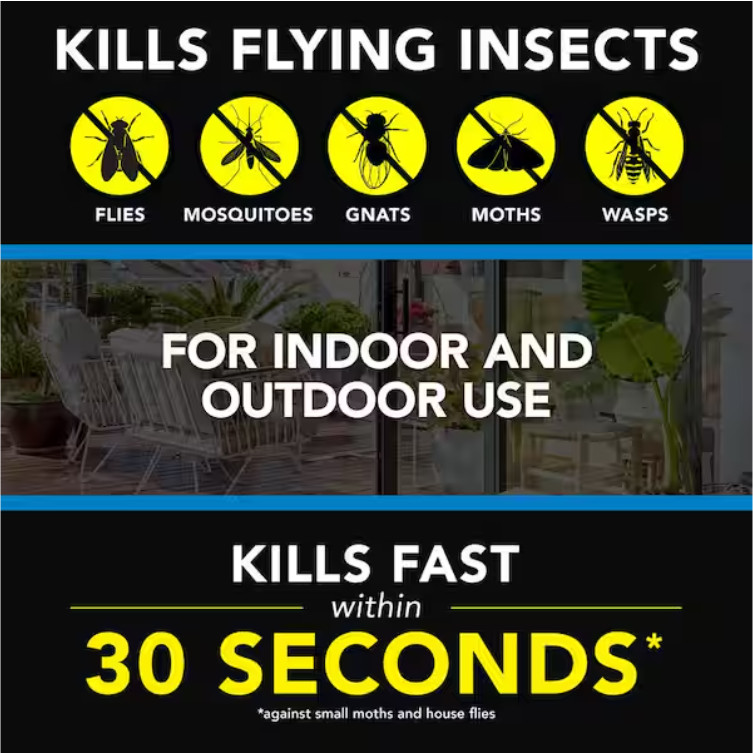 Raid Defend Flying Insect Killer, Flying Insect Spray Can, Outdoor Fresh Scent