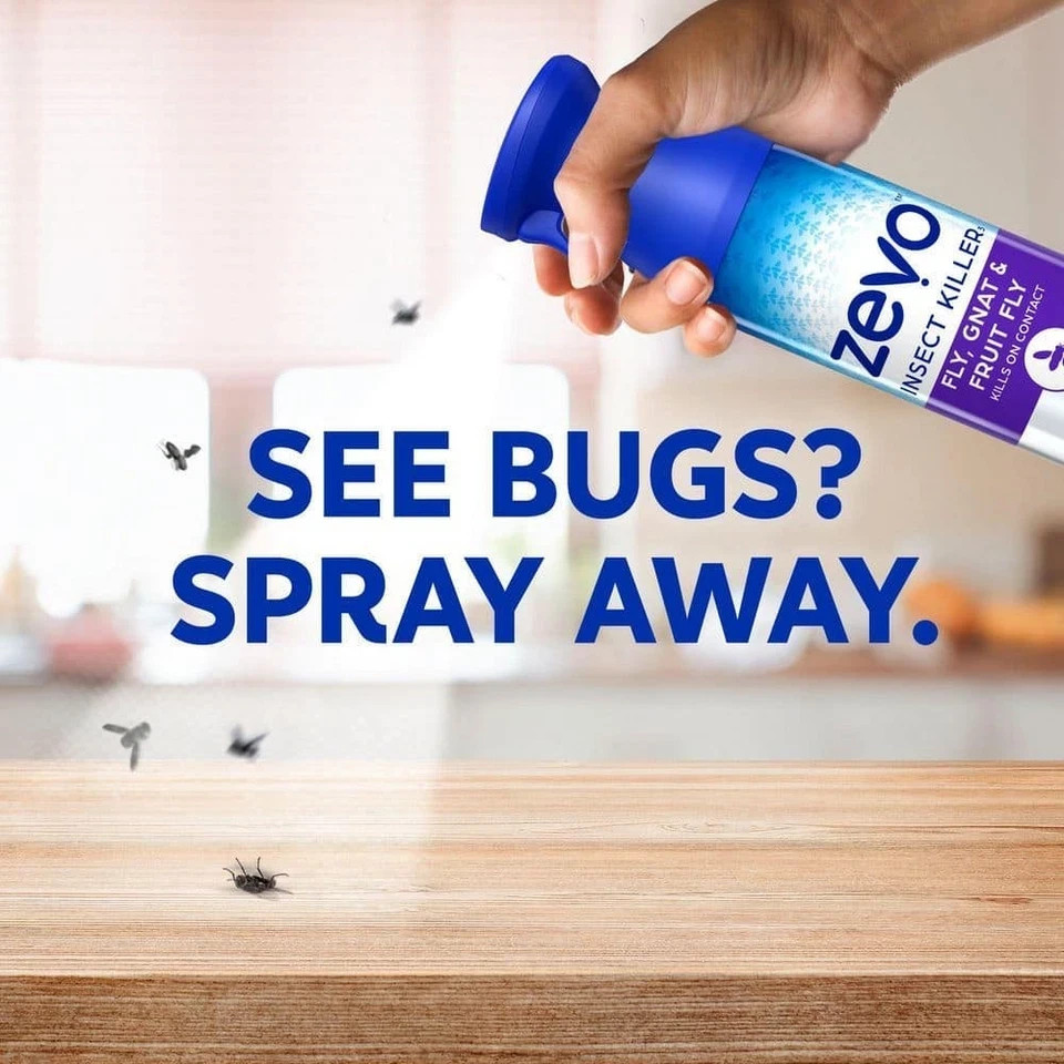 ZEVO 10 oz. Fly, Gnat and Fruit Fly Insect Killer Spray Free Shipping
