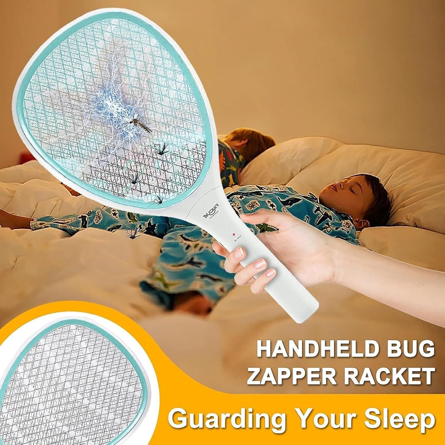 Lightweight Battery-Powered Bug Zapper Racket – Safe Modern Insect Control