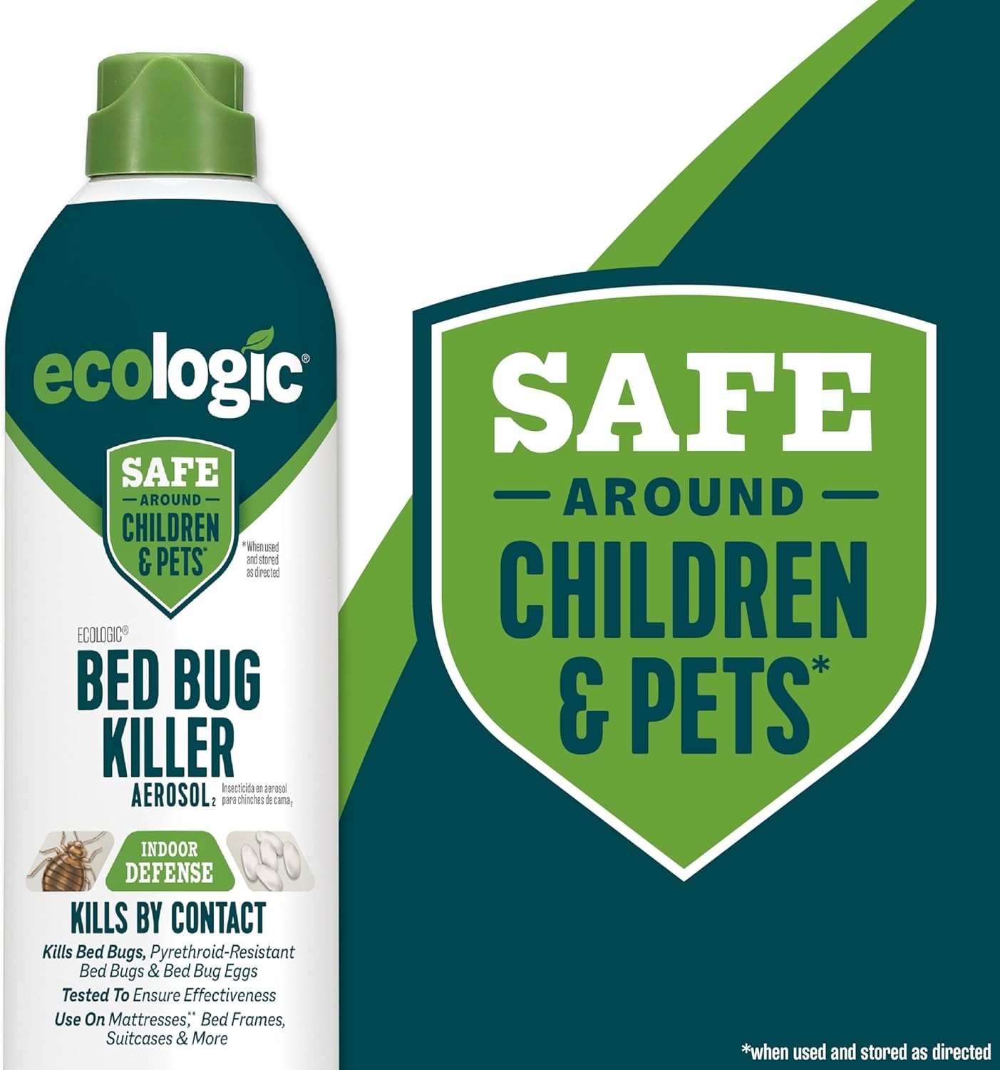 Ecologic Bed Bug Killer Aerosol Spray, 14oz, Kills Bed Bugs & Eggs, for Mattres.