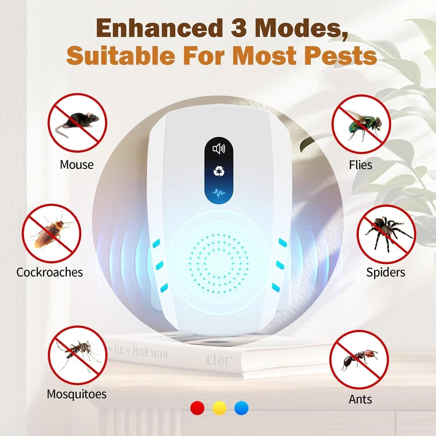 2026 Upgraded Ultrasonic Indoor Pest Repeller, 3-Mode Pest Control, 6 Pack | …
