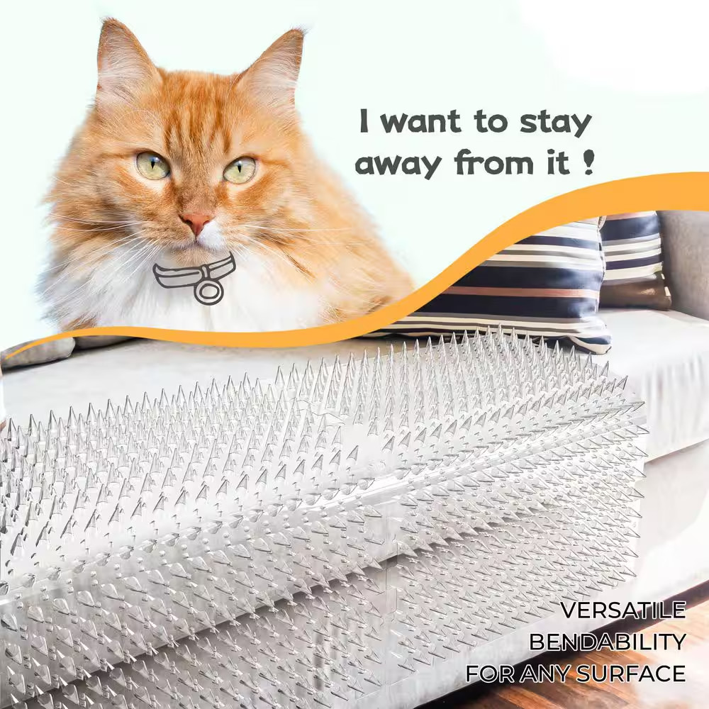 10-Pack Cat Deterrent Mat, 16 X 13 In. Scat Mat with Spikes for Indoor and Outdo