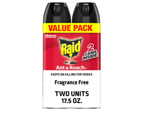Raid® Ant & Roach Killer 26, Fragrance-Free Bug Spray, 17.5 fl. oz. 2 count. New