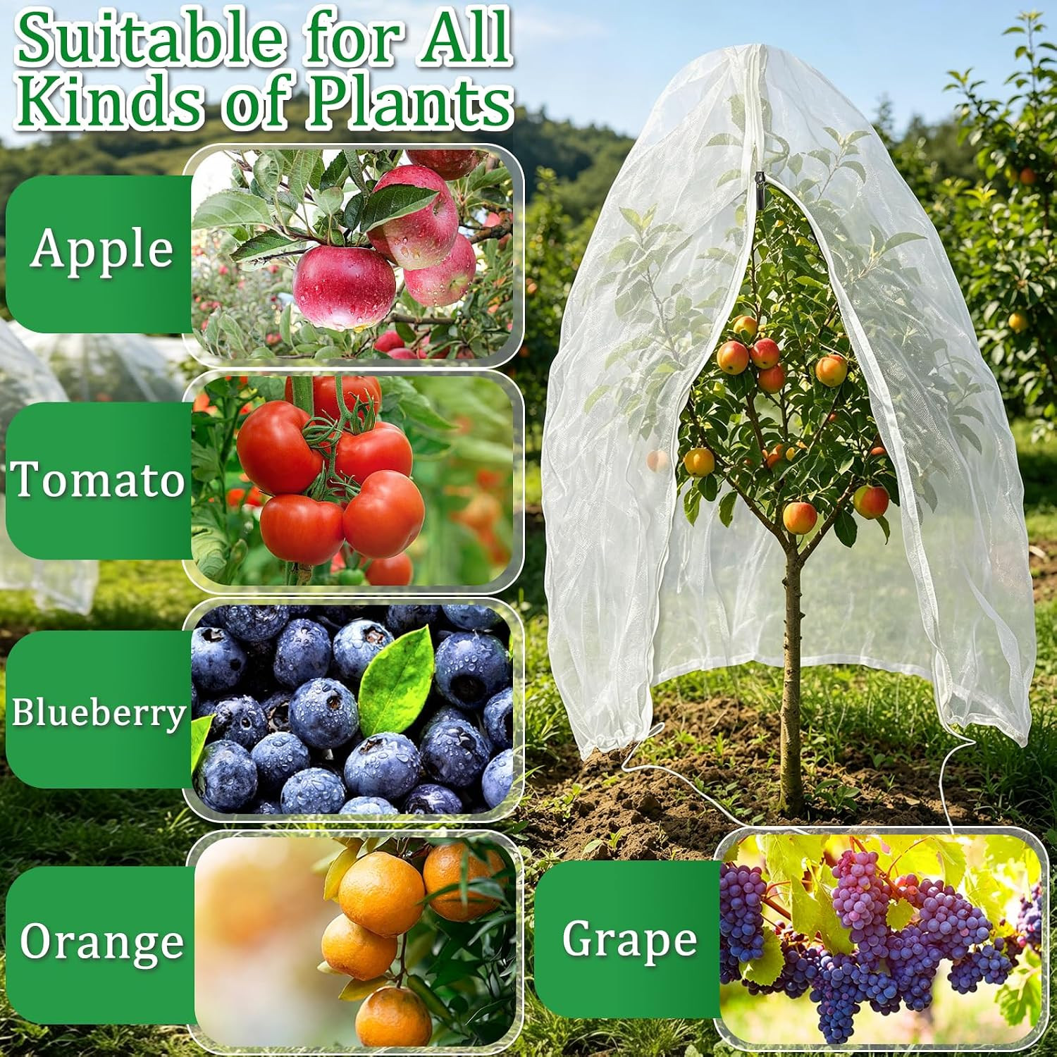 4PCS Bird Netting for Garden Protection, 2.3 X 3.3FT Reusable Pest Barrier Mesh
