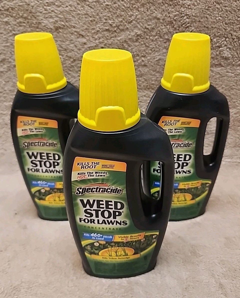 Lot of 3: Spectracide Weed Stop For Lawns Concentrate 32oz Bottles