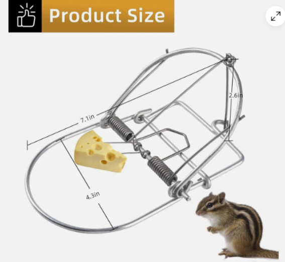 2pcs Small Animals Catch Traps Mouse Trap Spring Trapt Rodent for Rat Rabbit