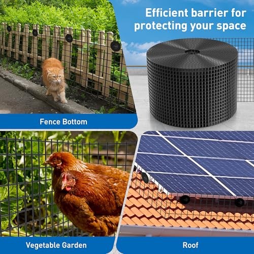 6 inch x 100ft Solar Panel Bird Guard, Wire Mesh Critter Guard for 6IN x 100FT