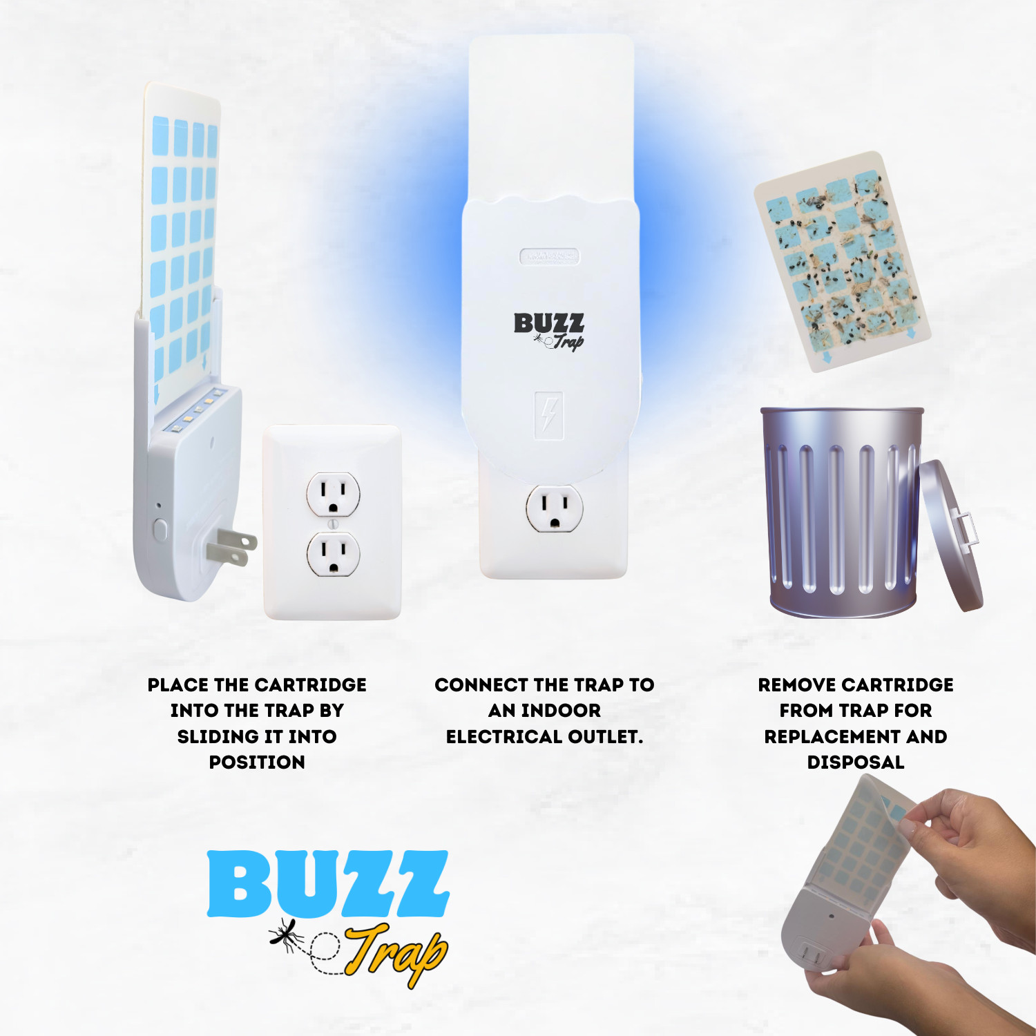 Flying Insect Trap, Indoor Fly Trap, Fruit Fly Traps, (2 Device + 16 REFILLS)