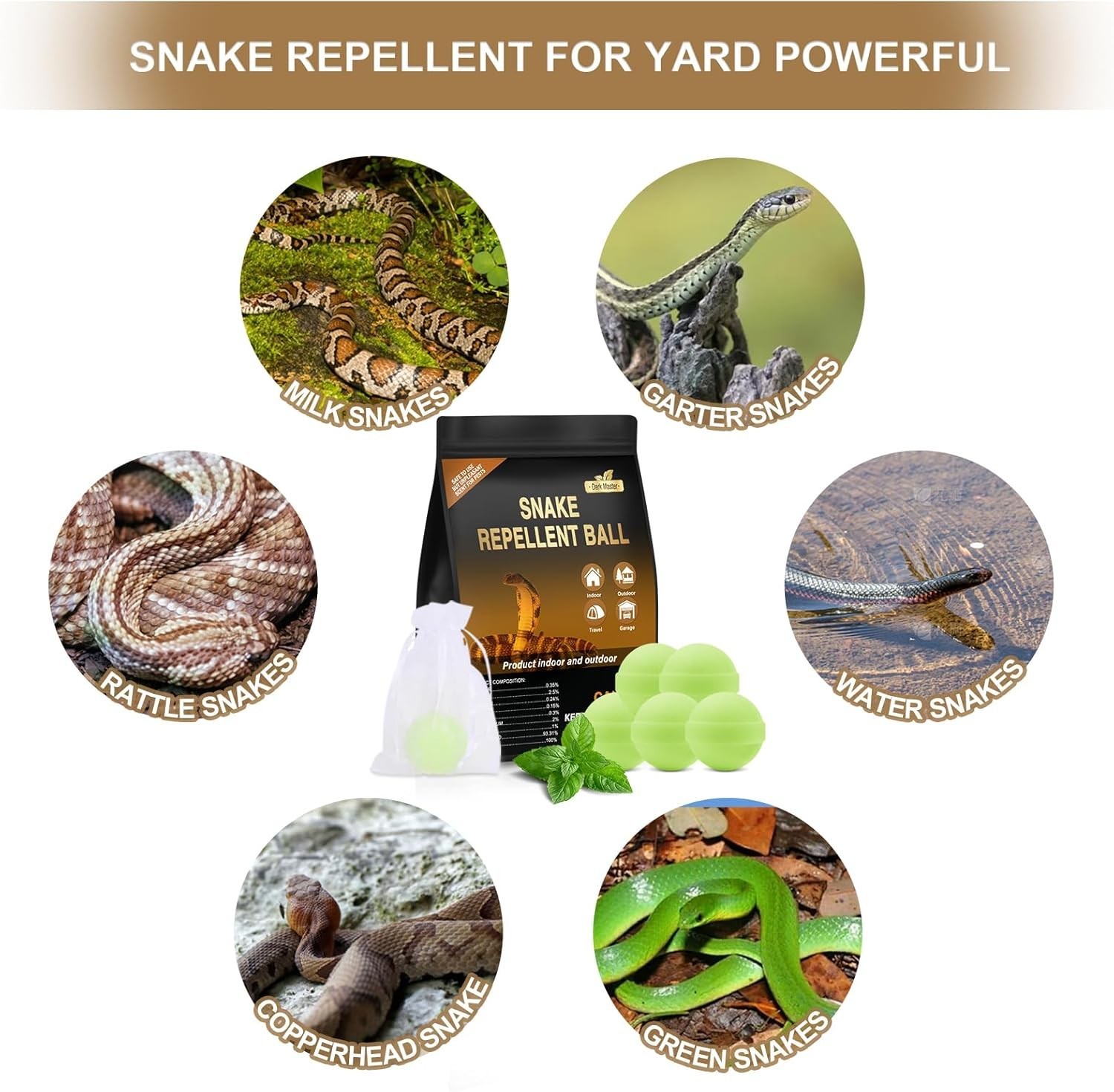 Natural Snake Repellent Granules 30 Pack – Powerful Outdoor Defense Formula