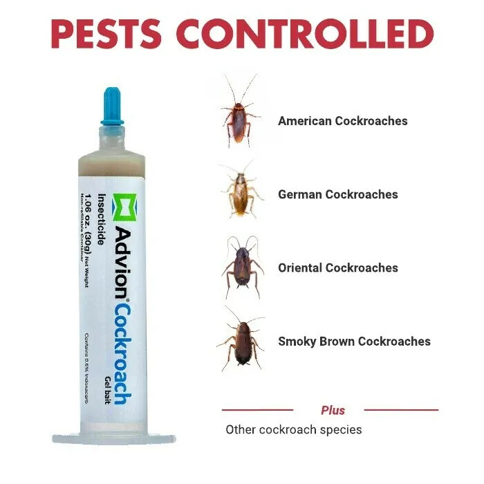 Advion Cockroach Roach Control Bait Gel ~ Kill American Brown German Asian etc