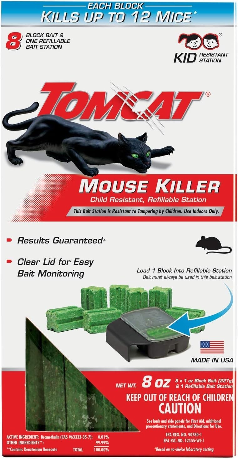 Mouse Mice Rat Killer 32 Blocks Bait Poison Rodent Station Trap Tomcat Control