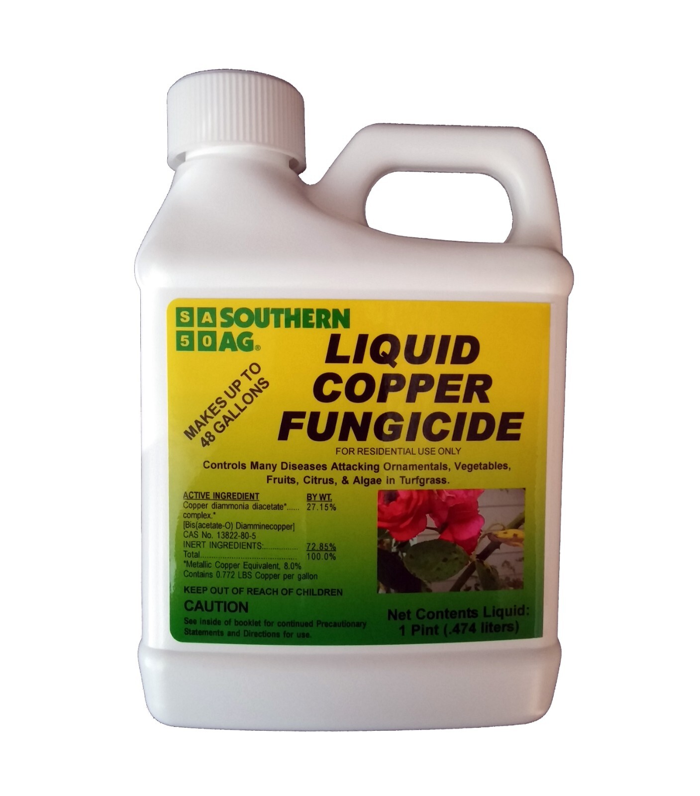 Southern Ag Liquid Copper Fungicide 16oz Controls Moss Algae Leaf Spots Rust