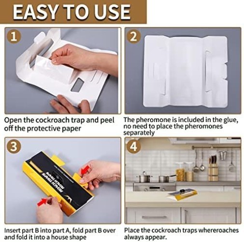Effective 20-Pack Roach Traps – Long-Lasting and Pet-Safe Indoor Solution