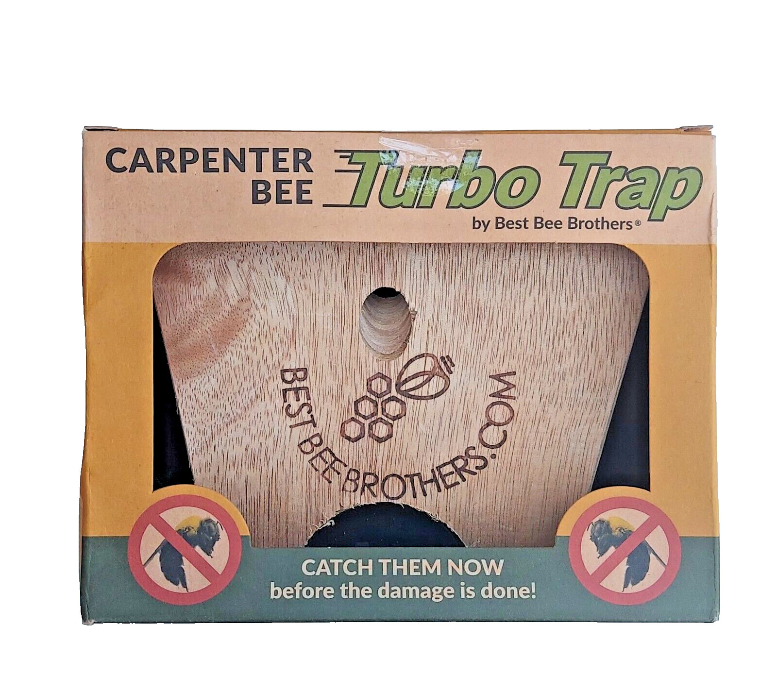 Best Bee Brothers Carpenter Bee Trap. Internal Turbo Funnel, Large Viewpoint 🆕